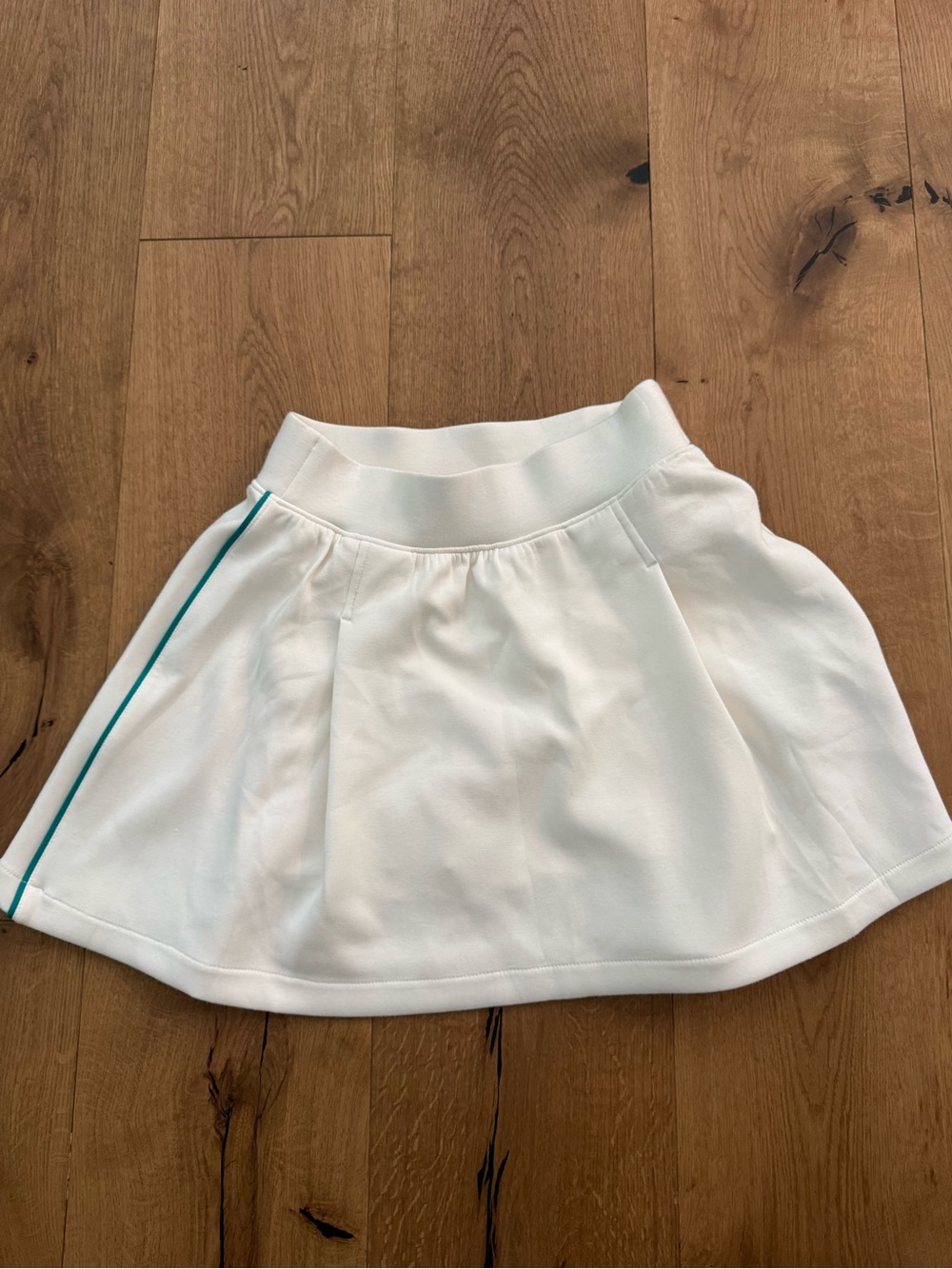 SPANX White Skort with Teal Piping - Picture 4 of 6